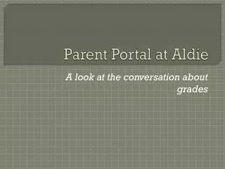 Parent Portal at Aldie