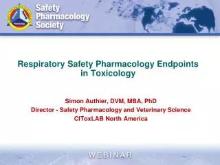 Respiratory Safety Pharmacology Endpoints in Toxicology