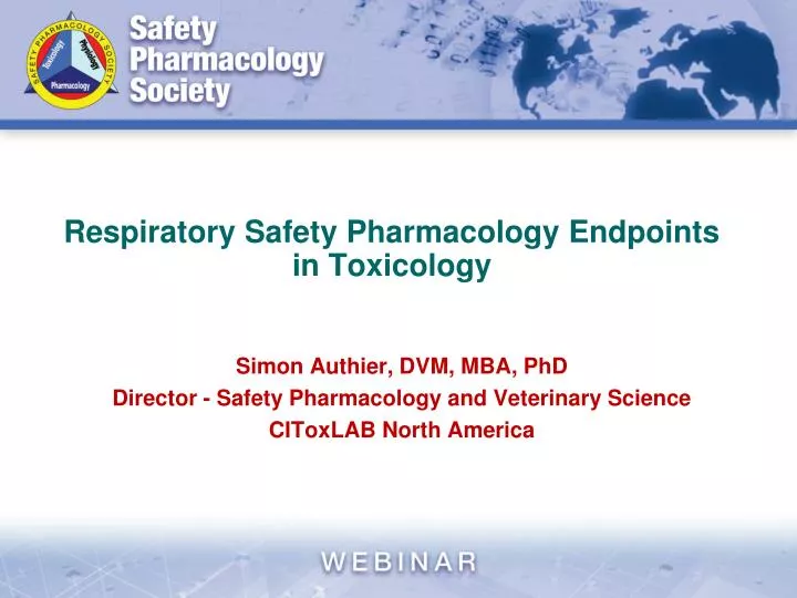respiratory safety pharmacology endpoints in toxicology