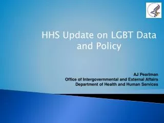 HHS Update on LGBT Data and Policy