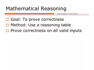 mathematical reasoning
