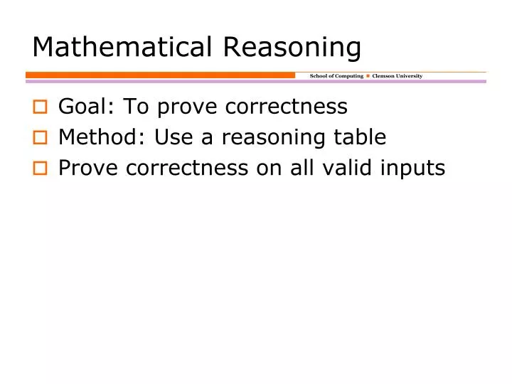 mathematical reasoning