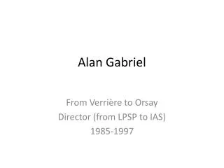 Alan Gabriel