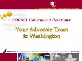 SOCMA Government Relations: