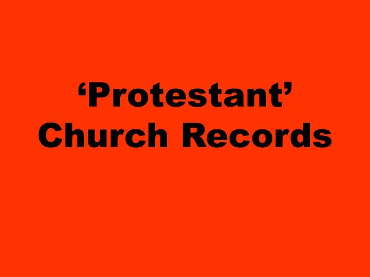 protestant church records