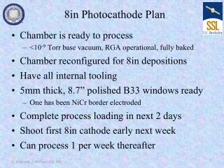 8in Photocathode Plan