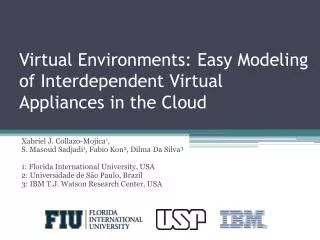 Virtual Environments: Easy Modeling of Interdependent Virtual Appliances in the Cloud