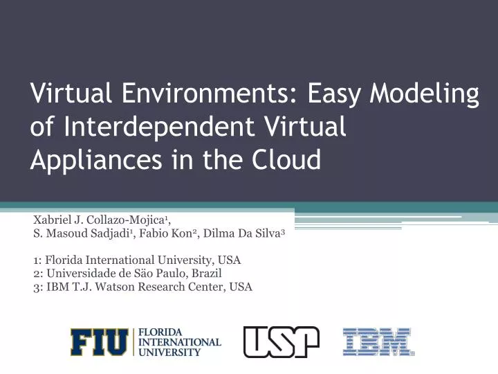 virtual environments easy modeling of interdependent virtual appliances in the cloud