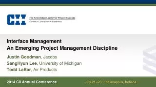 Interface Management An Emerging Project Management Discipline