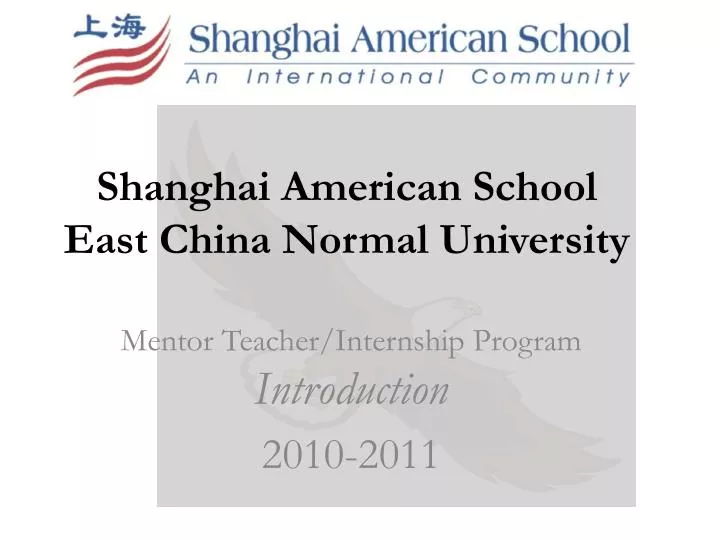 shanghai american school east china normal university