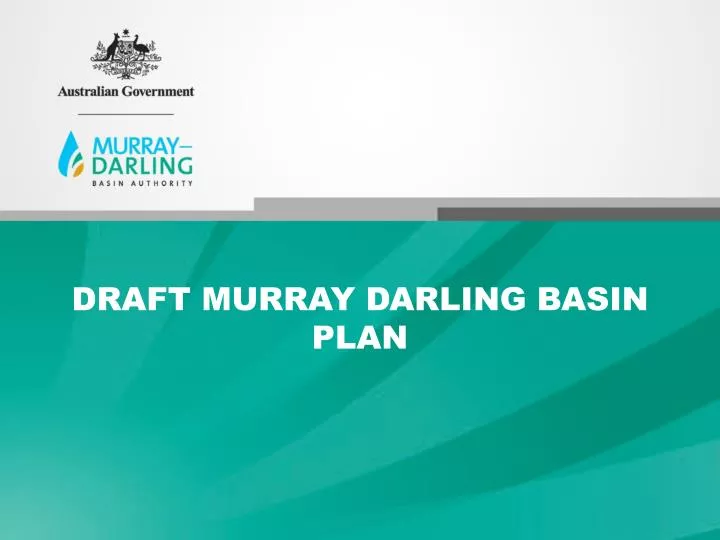 draft murray darling basin plan