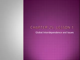 chapter 25 lesson 1