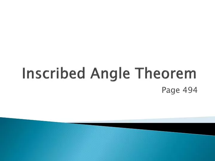 inscribed angle theorem