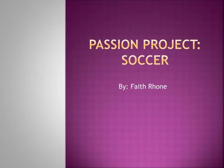 passion project soccer