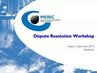 Dispute Resolution Workshop