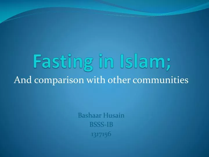 fasting in islam
