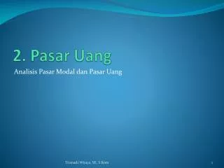 2 pasar uang