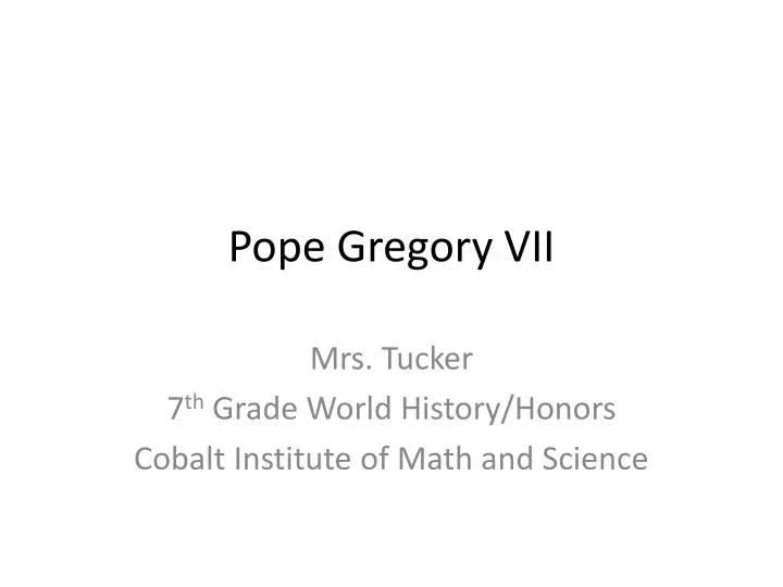 pope gregory vii