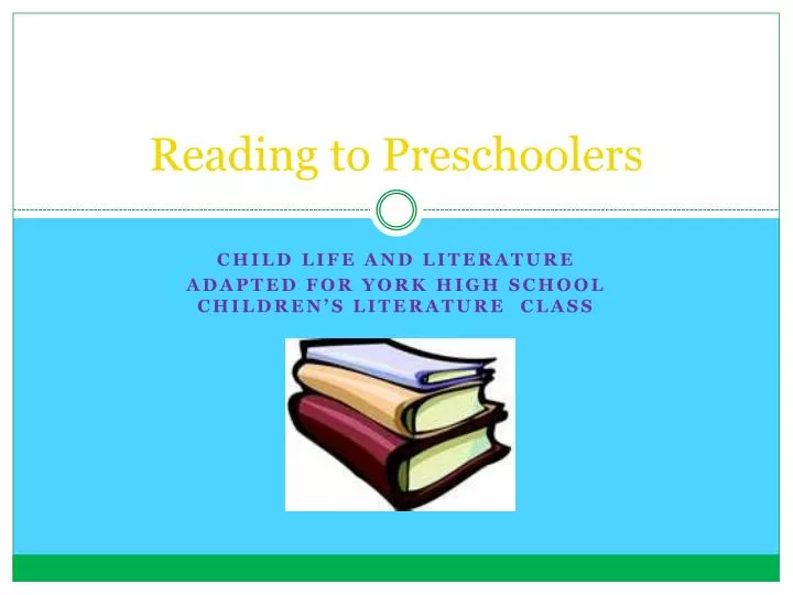 reading to preschoolers