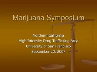 Marijuana Symposium