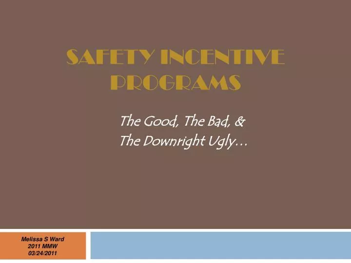 safety incentive programs