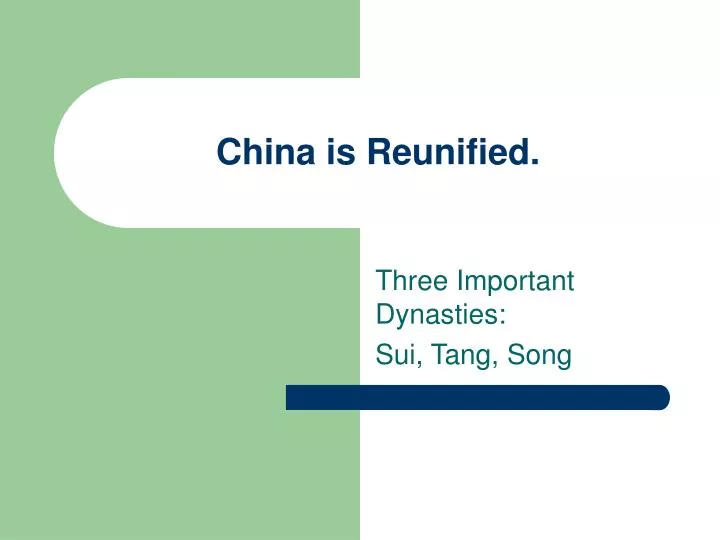 china is reunified