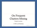 On Frequent Chatters Mining - slide 1