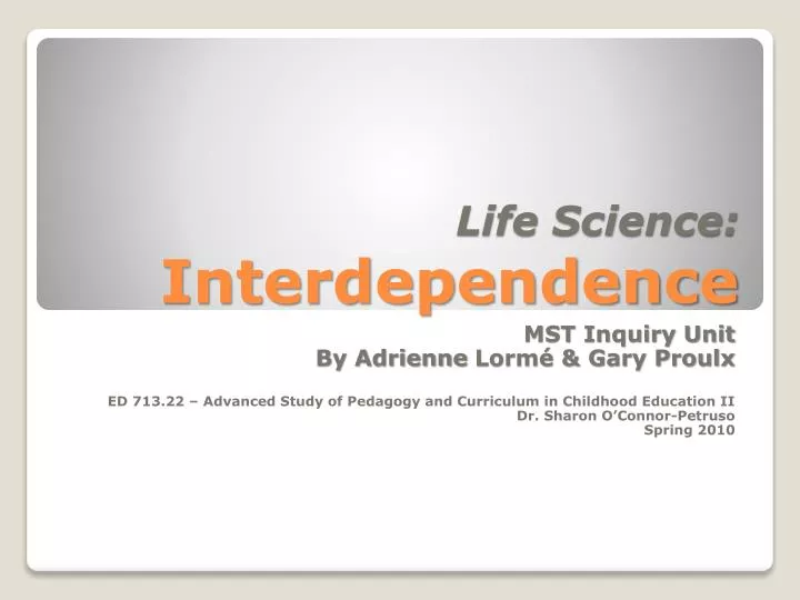 life science interdependence
