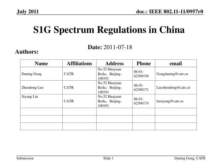 s1g spectrum regulations in china