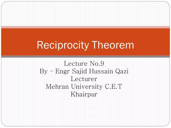 reciprocity theorem