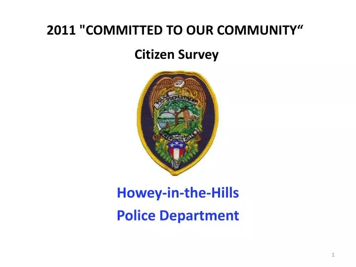 2011 committed to our community citizen survey