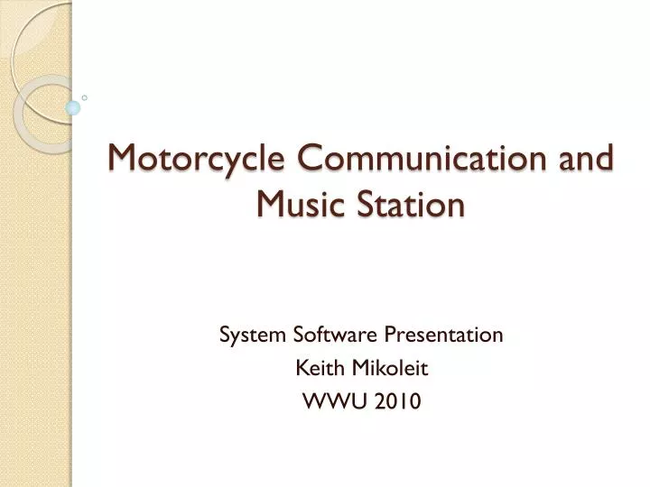 motorcycle communication and music station