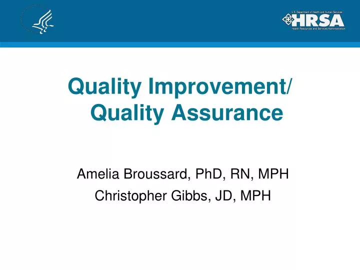 quality improvement quality assurance