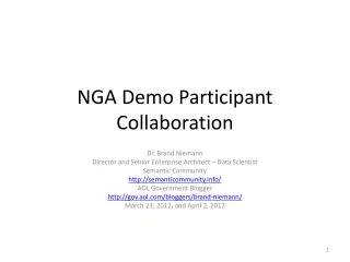 NGA Demo Participant Collaboration