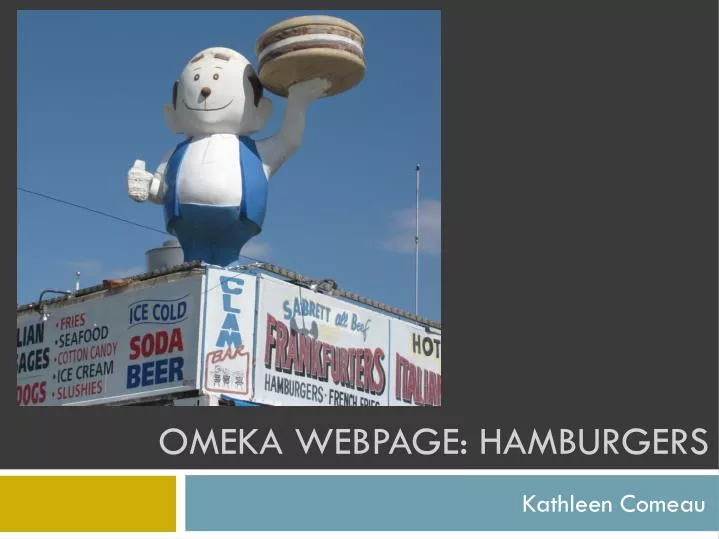 omeka webpage hamburgers