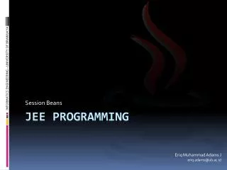 JEE Programming