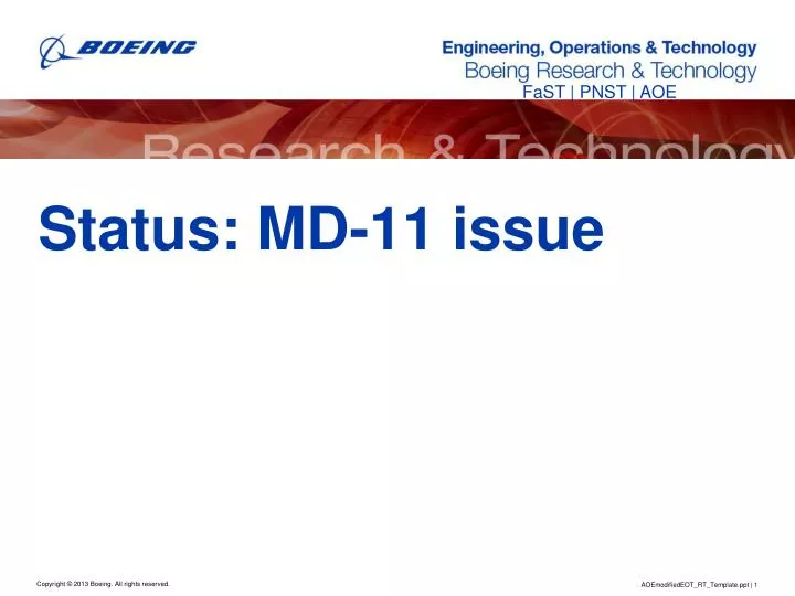 status md 11 issue