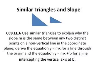 Similar Triangles and Slope