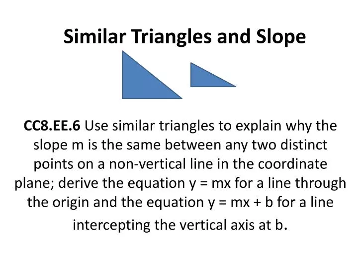 similar triangles and slope