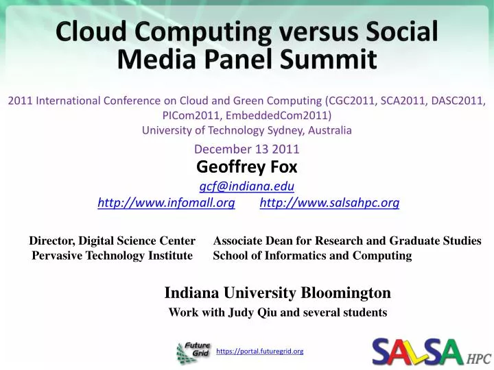 cloud computing versus social media panel summit