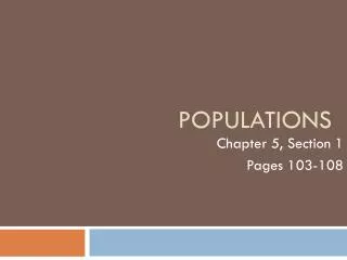 Populations