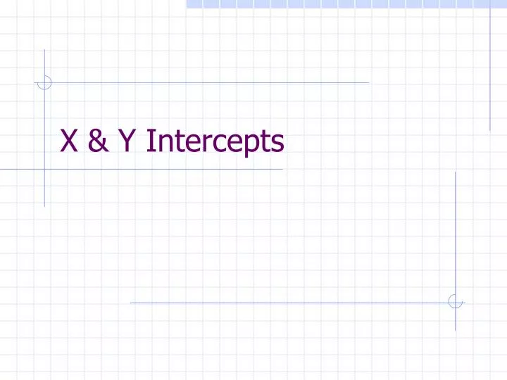 x y intercepts