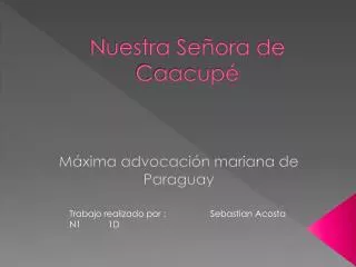 nuestra se ora de caacup