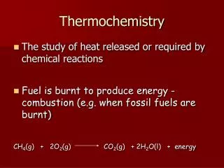 Thermochemistry