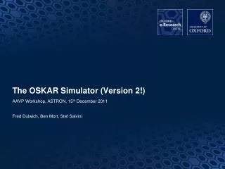 The OSKAR Simulator (Version 2!)