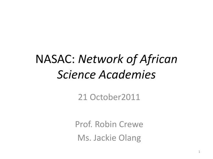 nasac network of african science academies