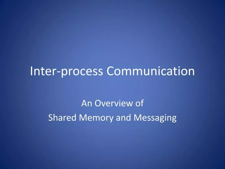 inter process communication