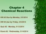 Chapter 4 Chemical Reactions - slide 1