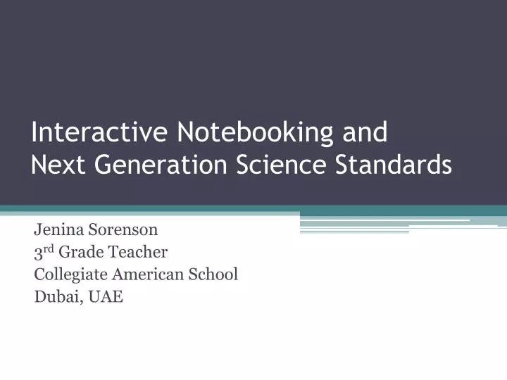 interactive notebooking and next generation science standards
