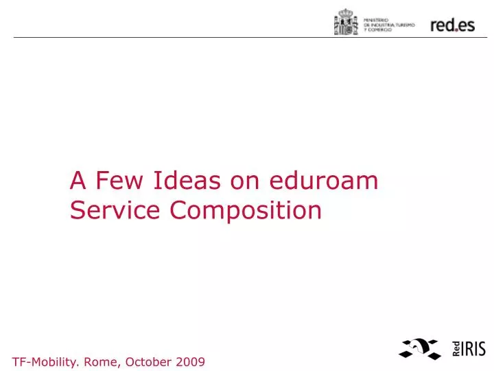 a f ew ideas on eduroam service composition